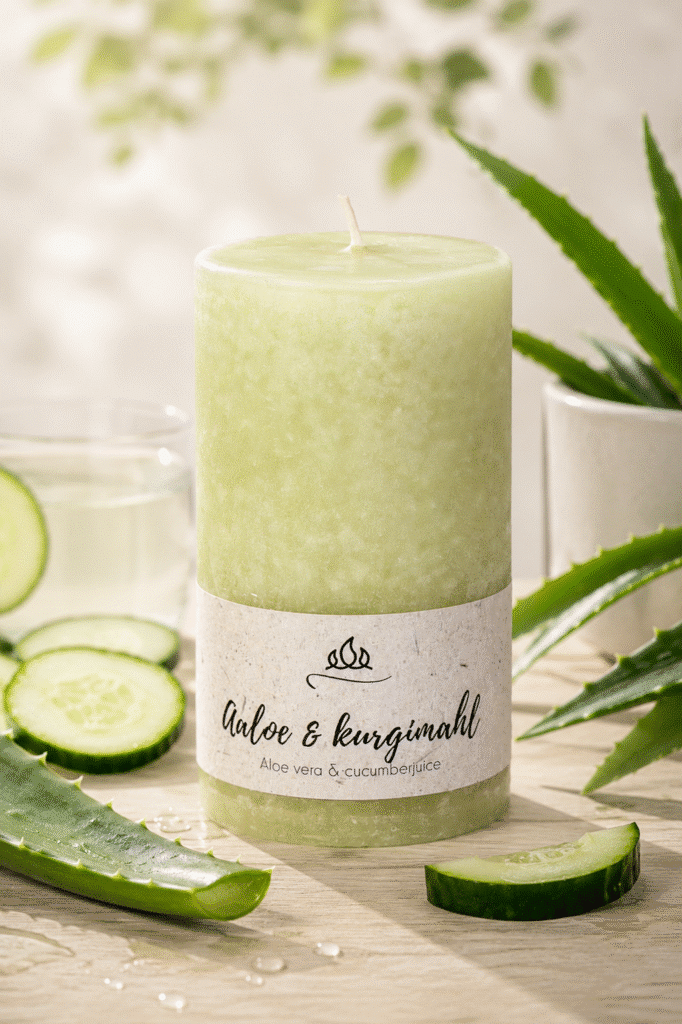 Scented candle Aloe and cucumber juice