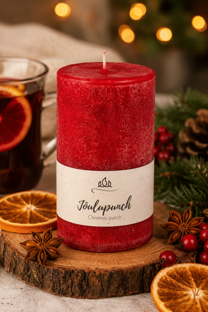 Scented candle Christmas punch