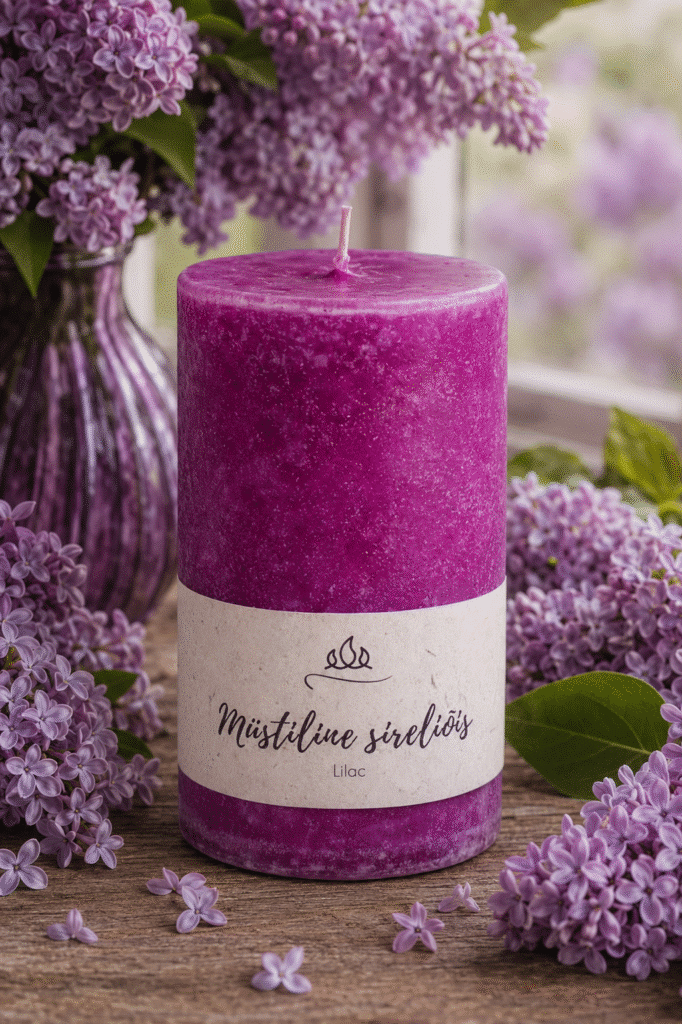 Scented candle Lilac