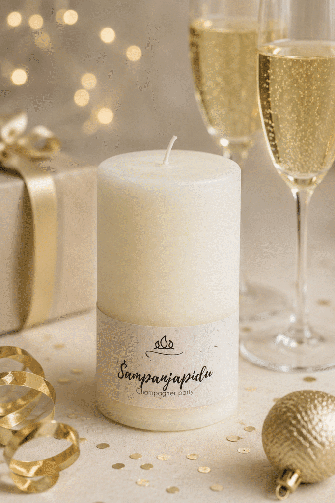Scented candle Champagne party