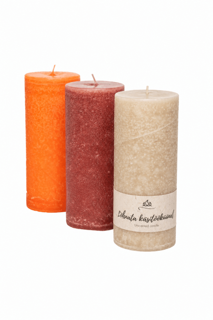 Unscented pillar candle  7 x 17cm