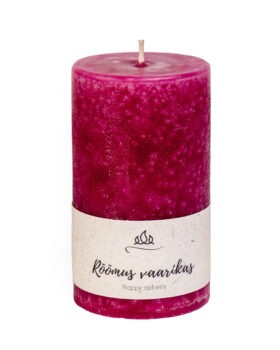 Scented candle Happy raspberry, reddish purple, handmade