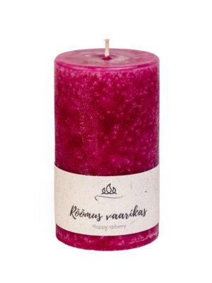 Scented candle Happy raspberry, reddish purple, handmade