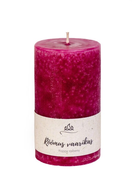 Scented candle Happy raspberry, reddish purple, handmade