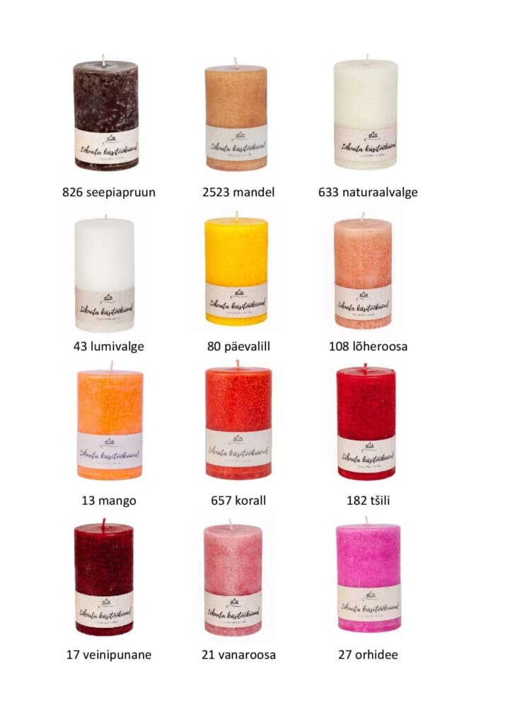 Unscented pillar candle 7 x 12cm