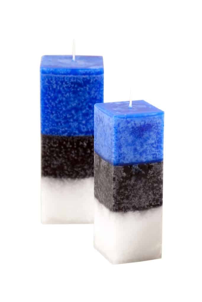 Estonian flag Cube candle