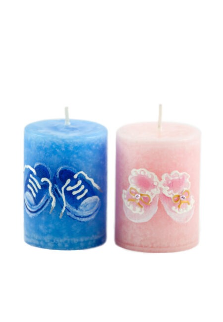 Hand painted candle "Little steps"