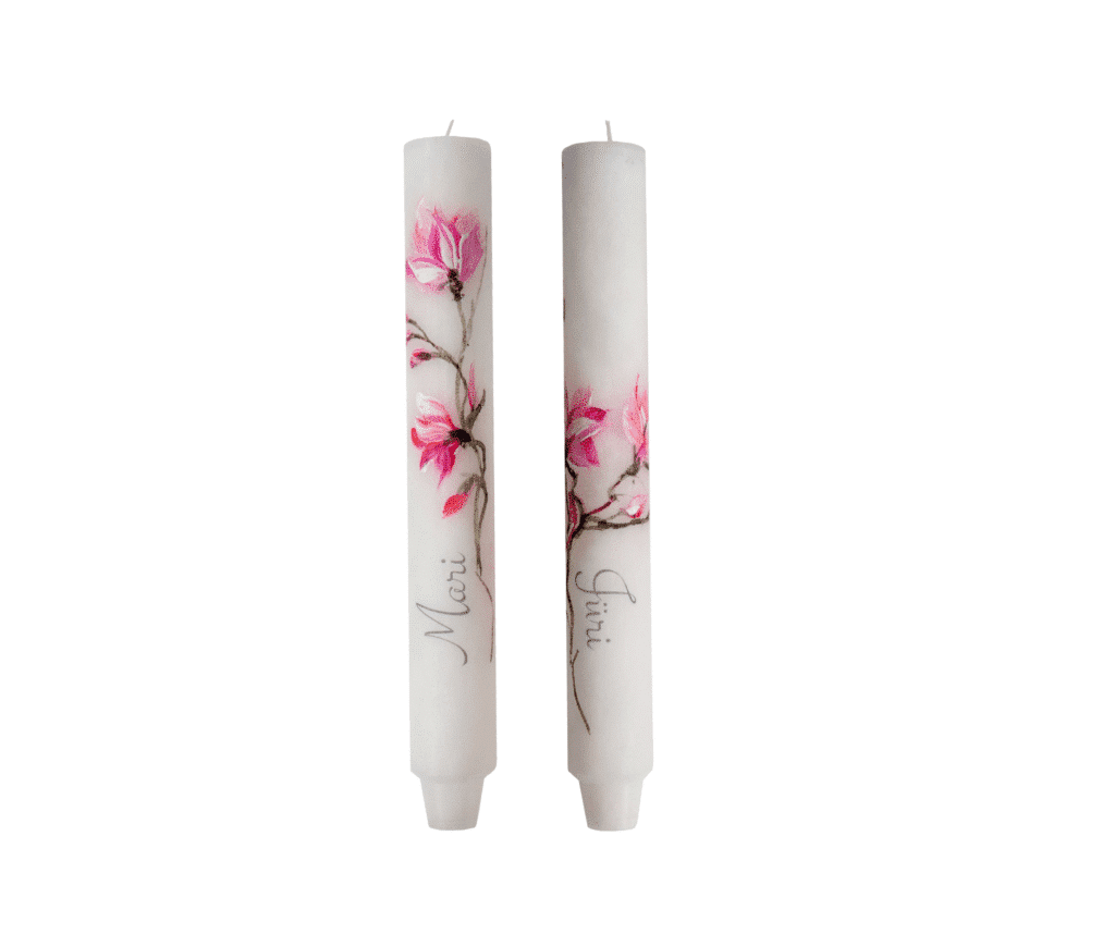 Unity ceremony candles - decorated
