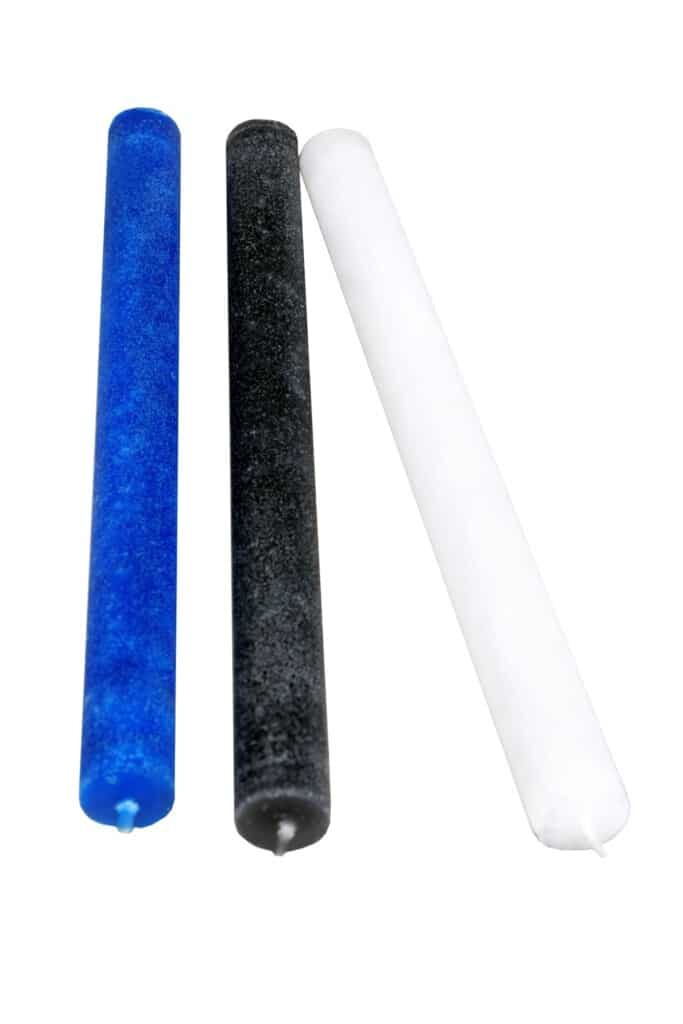 Antiikküünla komplekt sini-must-valge