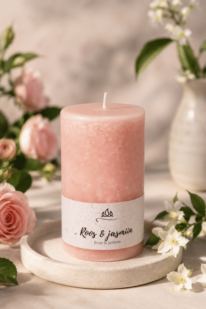 Scented candle Rose & jasmin