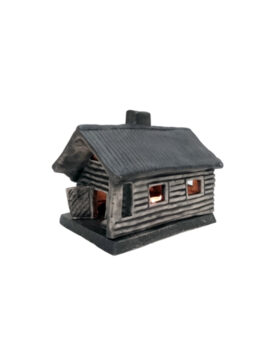 Ceramic candle cottage with mosquito repellent tealights