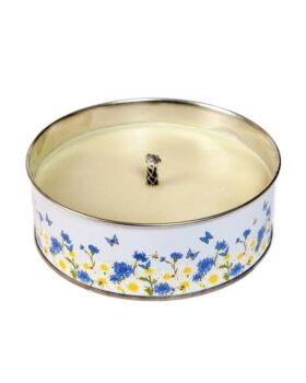Large outdoor candle "Cornflowers" 20h