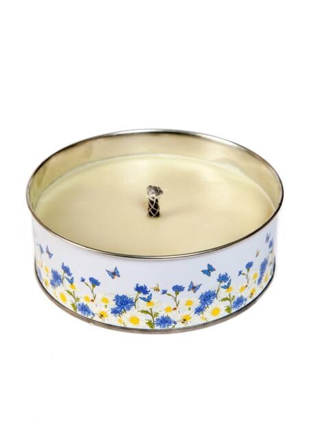 Large outdoor candle "Cornflowers" 20h