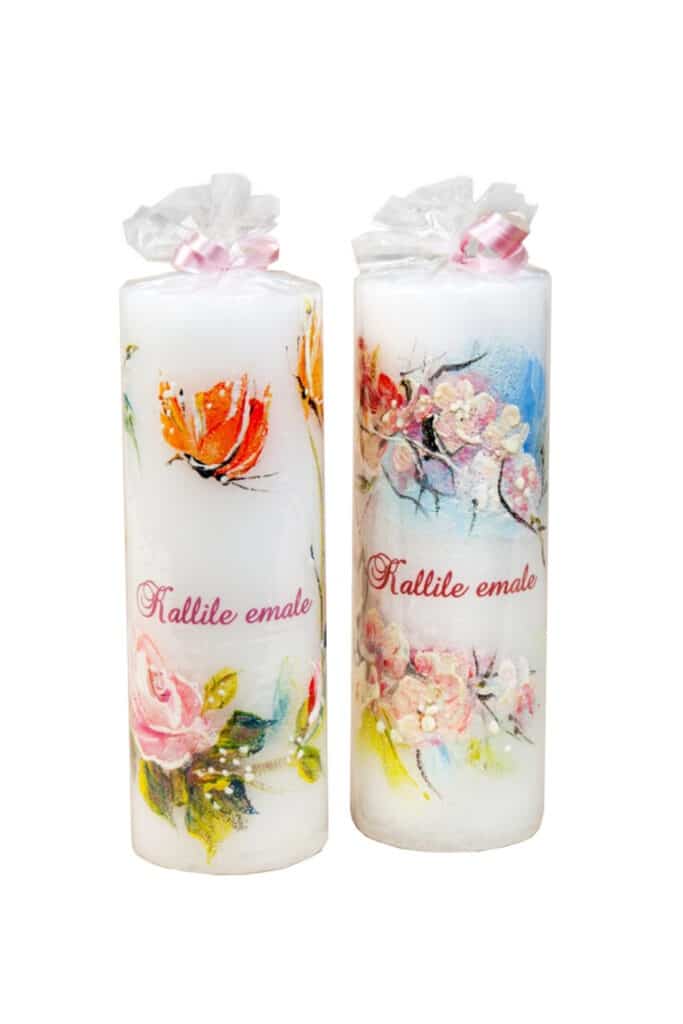 Handpainted candle 