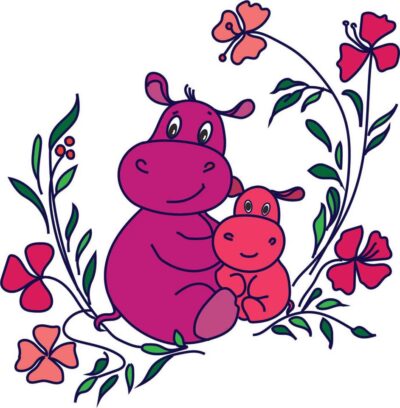 Hippopotamus pink