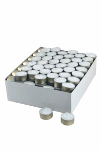 Lõhnata valged teeküünlad hulgi 182tk x 4-5h