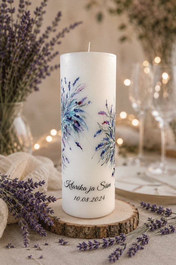Wedding Candle Enchanting Lavender