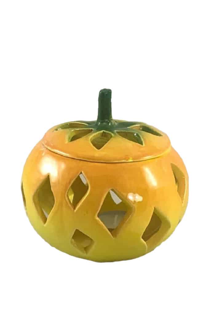 Pumpkin candle holder