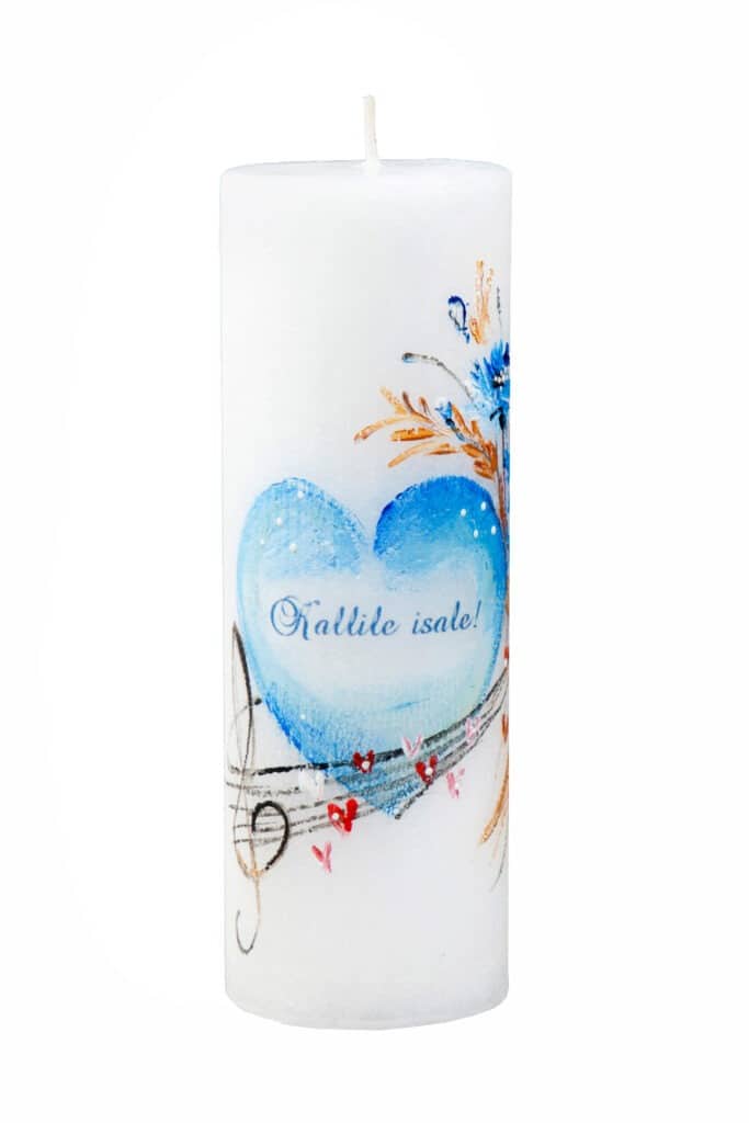 Father's Day Painted Candle
