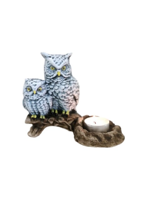 Candle holder Owls + 10 tealights