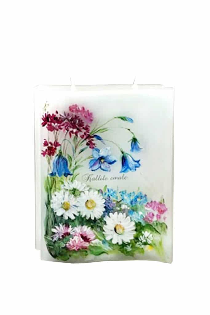 Book-shape 2 wick handpainted candle “For Mom”