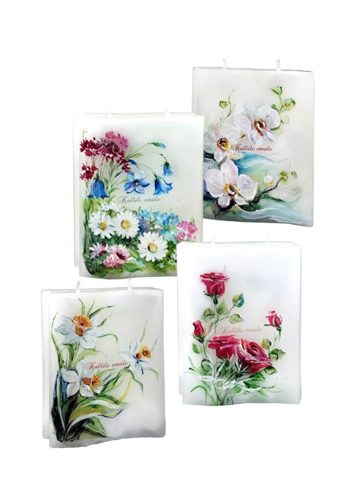 Book-shape 2 wick handpainted candle “For Mom”