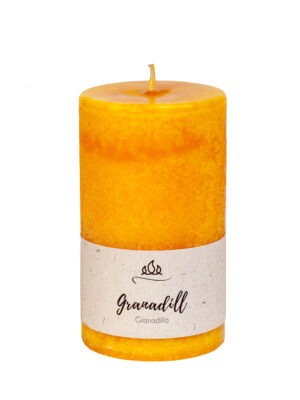 Scented candle Granadill.  yellow, handmade