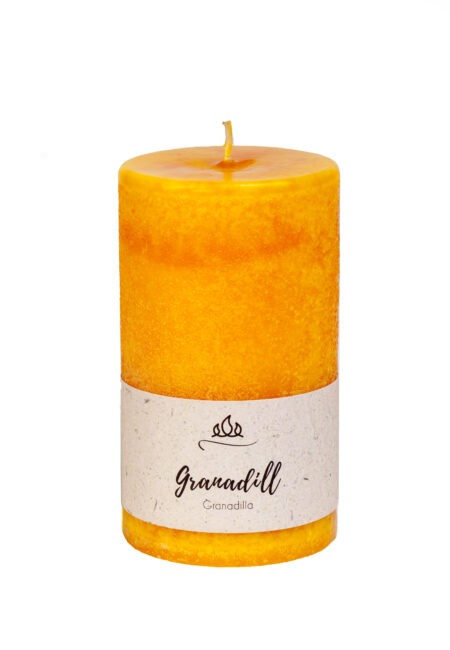 Scented candle Granadill.  yellow, handmade