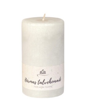 Scented candle Frosty winter morning, silver gray, handmade