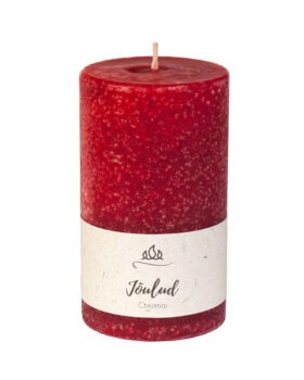 Scented candle Christmas, red, handmade
