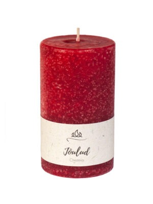 Scented candle Christmas, red, handmade
