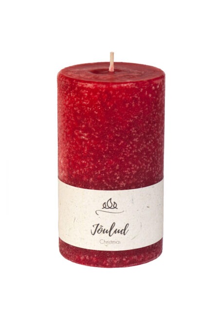 Scented candle Christmas, red, handmade