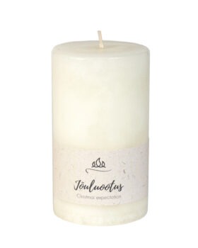 Scente candle Christmas expectation, white, handmade