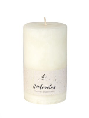 Scente candle Christmas expectation, white, handmade