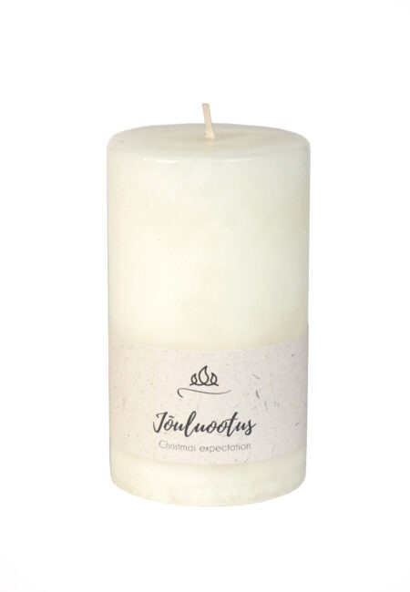 Scente candle Christmas expectation, white, handmade