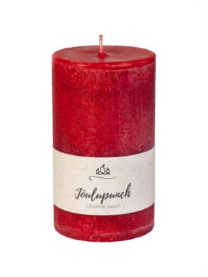 Scented candle Christmas punch, red, handmade