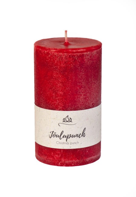 Scented candle Christmas punch, red, handmade