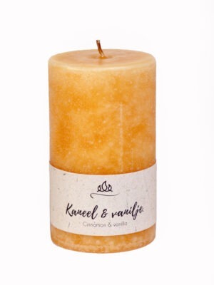 Scented candle Cinnamon & vanilla  A romantic aroma blend of stimulating spicy cinnamon and sweet vanilla.