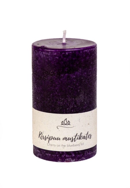 Scented candle Cherrytree in the blueberries, dark purple, handmade