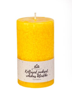 Scented candle Dandelion, yellow, handmade