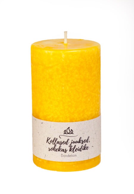 Scented candle Dandelion, yellow, handmade
