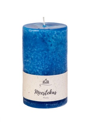 Scented candle Manly, dodger blue, handmade