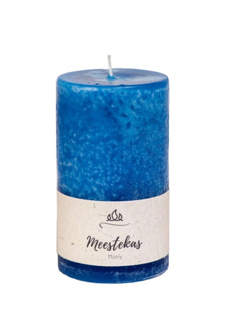 Scented candle Manly, dodger blue, handmade