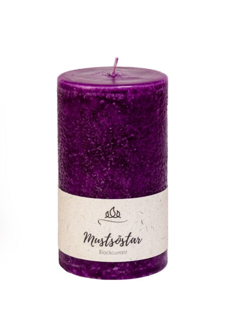 Scented candle Blackcurrant, dark purple, handmade