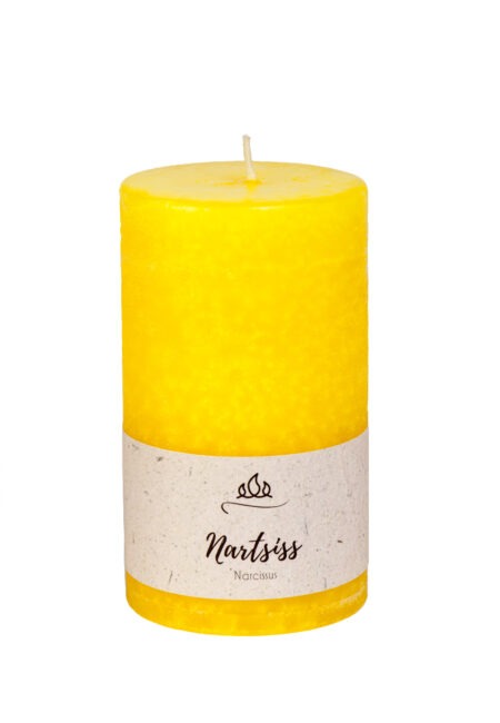 Scented candle Daffodil yellow, handmade
