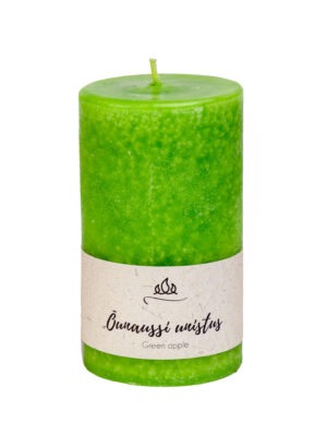 Scented candle Green apple, apple green, handmade