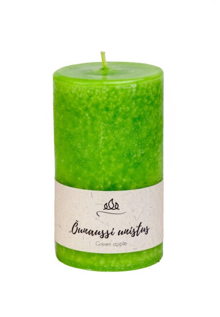 Scented candle Green apple, apple green, handmade