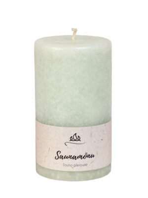 Scented candle Sauna pleasure, pastel green, handmade