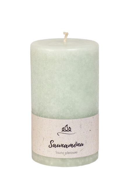 Scented candle Sauna pleasure, pastel green, handmade