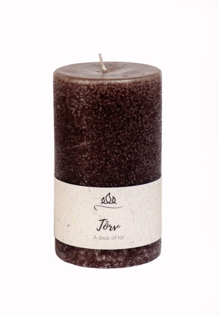 Scented candle  Drop of tar, brown, handmade